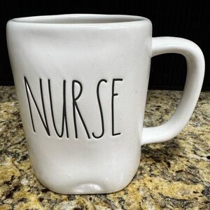 Rae Dunn Nurse Mug Coffee Tea Hot Chocolate white with black Nurse
